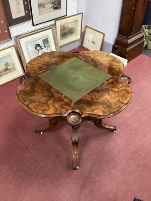 Lot 1559 - A Mid XIX Century Walnut Games Table, the top...