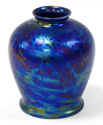 Lot 1051 - A Ruskin Pottery Vase, of ovoid form decorated...