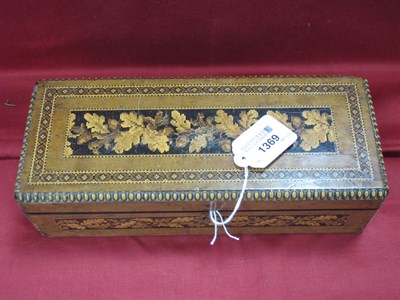 Lot 1369 - A Mid XIX Century Tunbridge Ware Glove Box,...