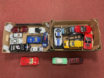 Lot 412 - Sixteen 1:18 / 1:24 Scale Diecast Model Cars...