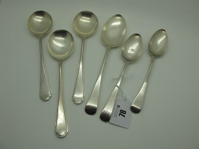 Lot 78 - A Set of Three Hallmarked Silver Soup Spoons,...