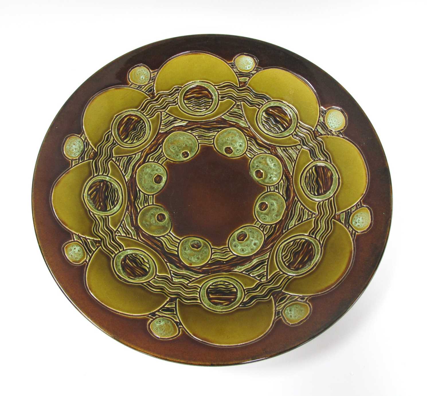Lot 1193 - Poole Pottery 'Ionian' Charger with Mustard...