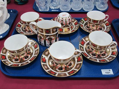 Lot 1021 - A Royal Crown Derby Porcelain Part Tea Service,...