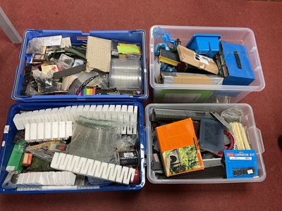Lot 381 - A large quantity (four tubs) of model railway...