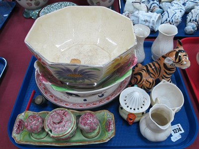 Lot 1274 - USSR Tiger Cub, Belleek condiment set, hot...