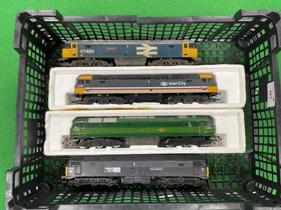 Lot 483 - Four 00 gauge Class 47 diesel locomotives:...