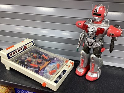 Lot 718 - A Battery Operated Plastic Zadak Robot Leader,...