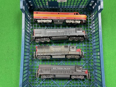 Lot 467 - Four HO scale US Southern Pacific Diesel...