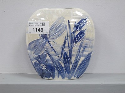 Lot 1149 - Anita Harris Blue and White Lustre 'Dragonfly'...