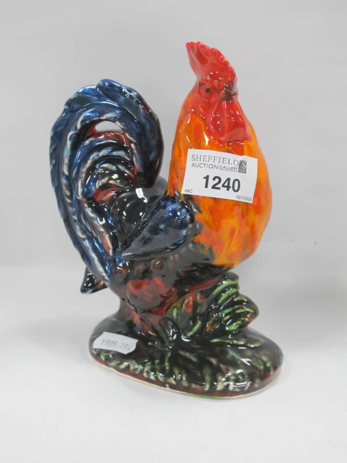 Lot 1240 - Anita Harris Model of a Cockerel, gold signed,...