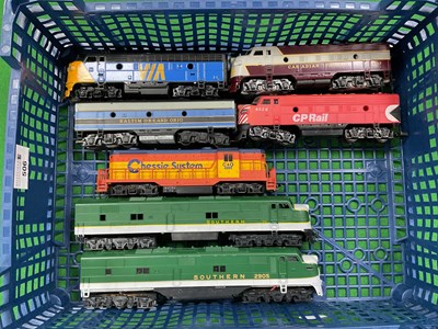 Lot 506 - Seven HO scale North American diesel...