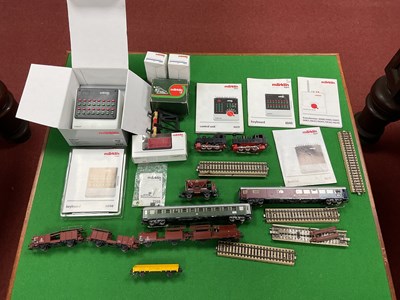 Lot 479 - Two Marklin HO scale 0-6-0 tank engines, with...