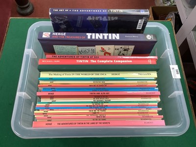 Lot 585 - A Quantity Of TinTin Related Books. To Include...