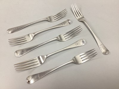 Lot 83 - A Matched Set of Six Hallmarked Silver Old...