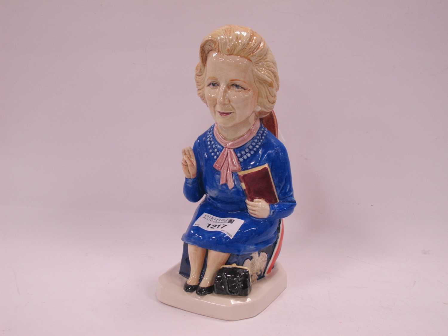 Lot 1217 - Peggy Davies 'Margaret Thatcher' Toby Jug,...