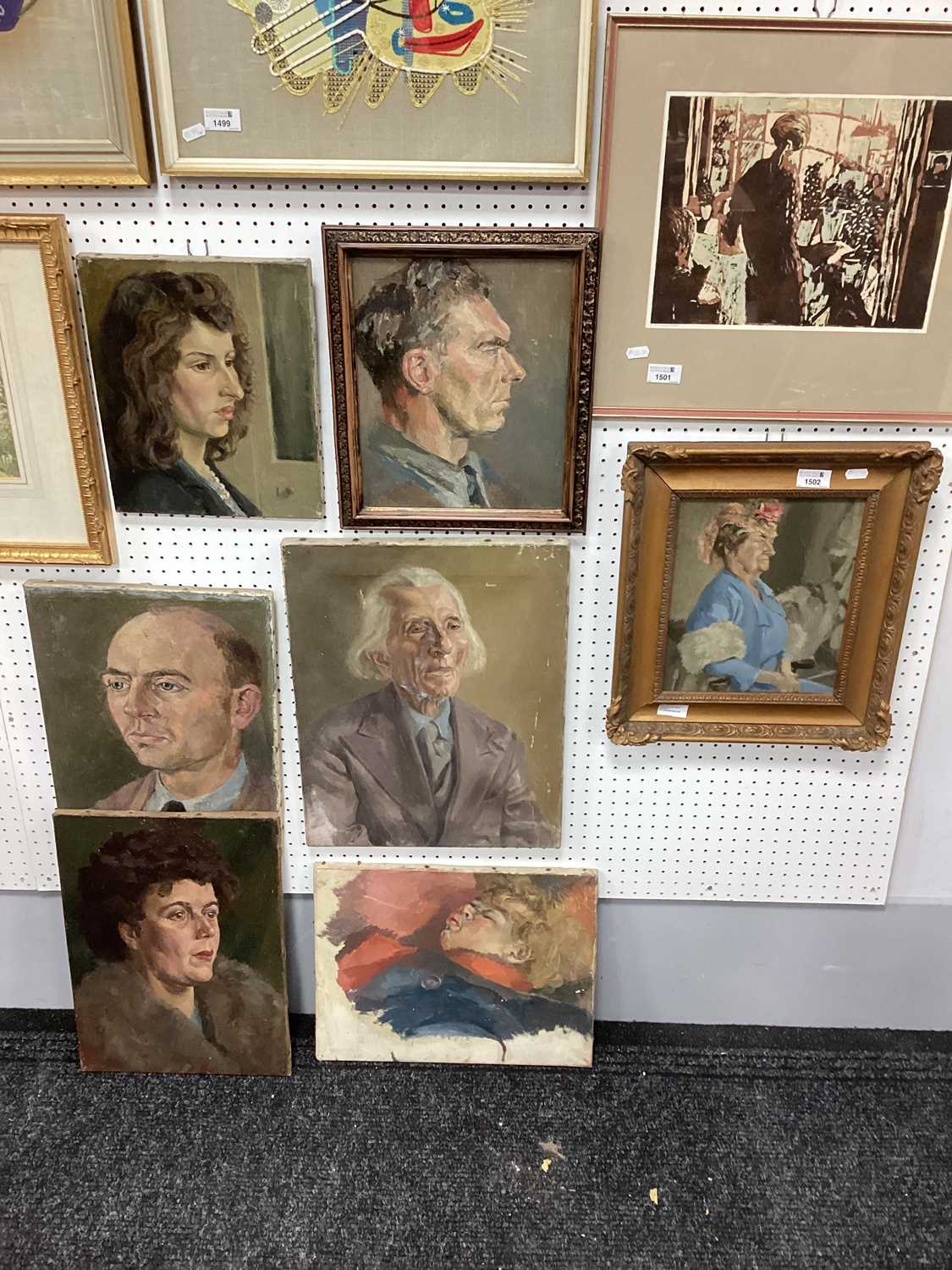 Lot 1502 - Lois. E. Freeman Oil Paintings, portrait...