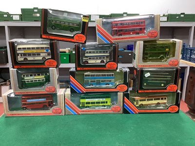 Lot 550 - Eleven 1:76 Scale Diecast Model Buses by EFE...