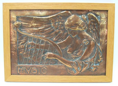 Lot 1243 - An Art Nouveau Style Rectangular Coppered...