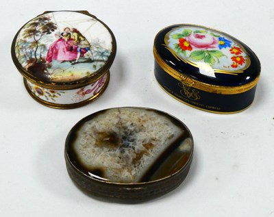 Lot 1075 - An Early XIX Century Circular Enamel Snuff Box,...