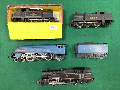 Lot 549 - Four Hornby Dublo two rail locomotives: A4...