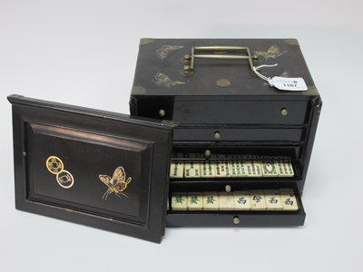 Lot 1167 - An Early XX Century Chinese Mah Jong Set, in a...