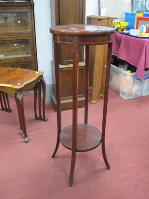 Lot 1691 - XX Century Mahogany Inlaid Two Tier Plant...