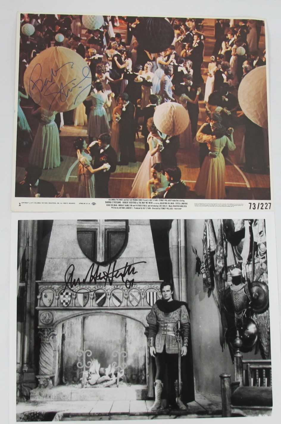 Lot 1318 - Barbara Streisand & Charlton Heston autographs,...