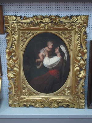 Lot 1357 - CONTINENTAL SCHOOL 
Mother Holding Child Aloft,...