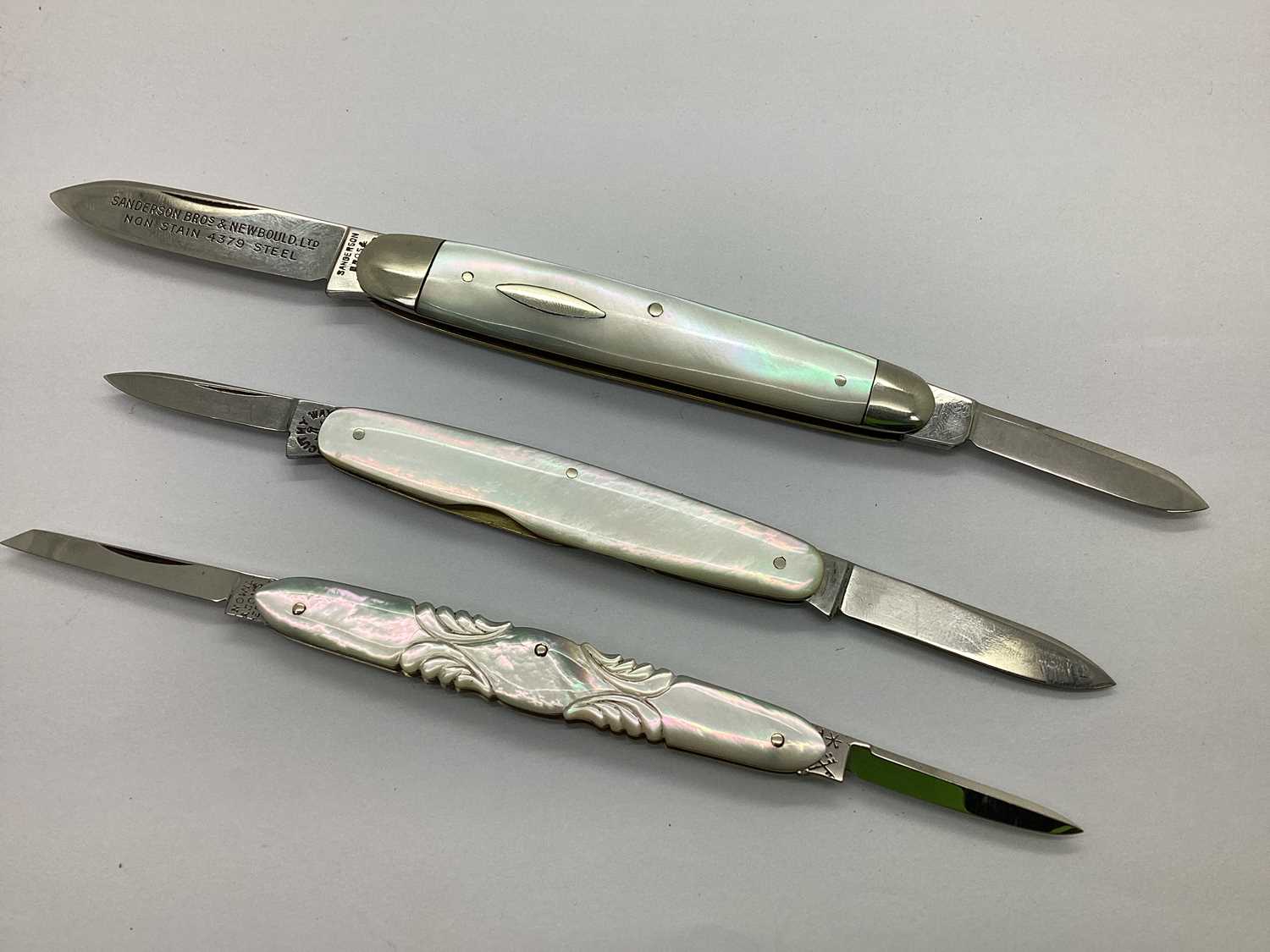 Lot 428 - Decorative Two Blade Folding Pen / Quill Knife,...