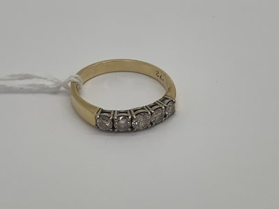 Lot 249 - An 18ct Gold Five Stone Diamond Ring, the...