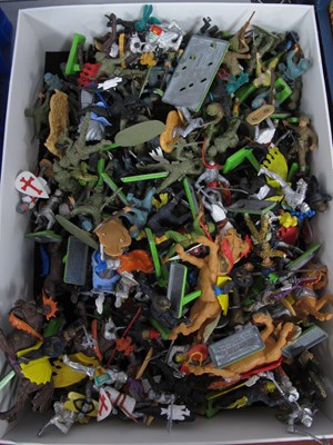 Lot 362 - A collection of plastic, white metal model...
