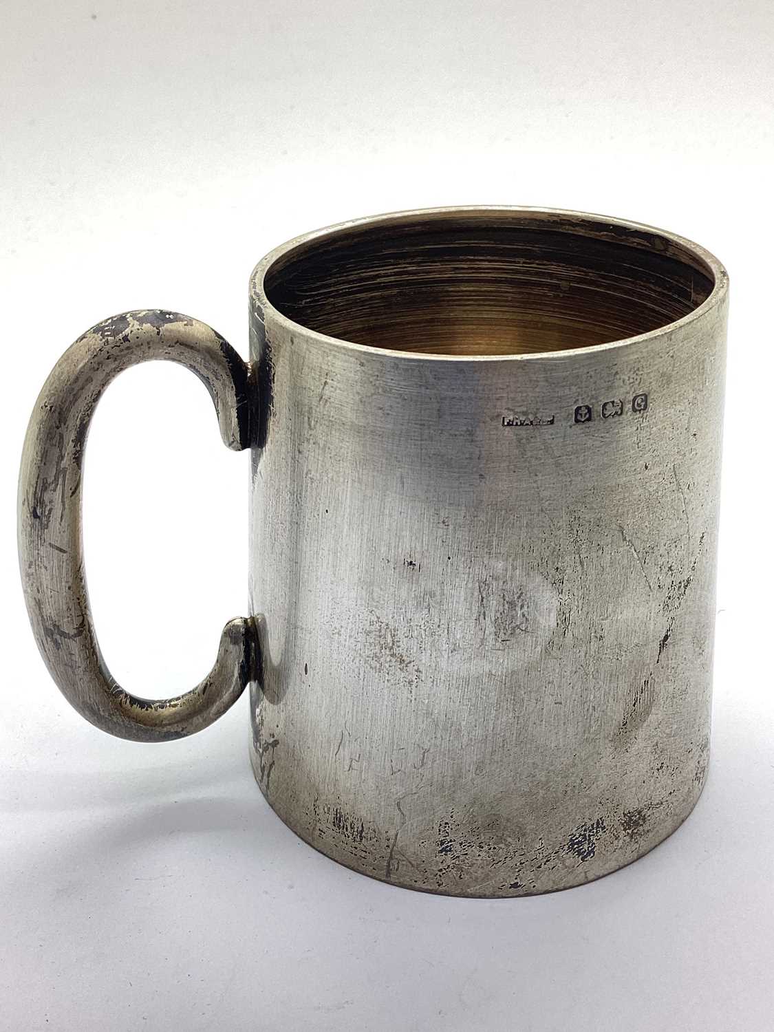Lot 4 - A Hallmarked Silver Christening Mug, F.H.A &...