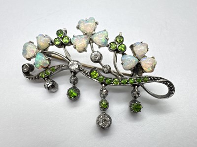 Lot 190 - A Highly Decorative Diamond and Stone Set...