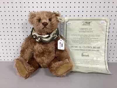 Lot 349 - A Modern Steiff "Musical Clown Bear" #011894....