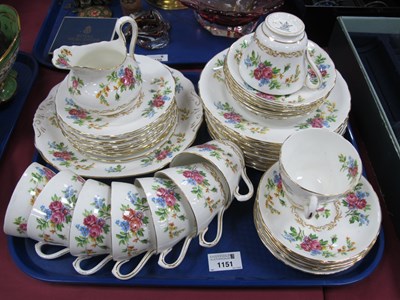 Lot 1151 - New Chealsea Red Rose Pattern Tea Ware, of...