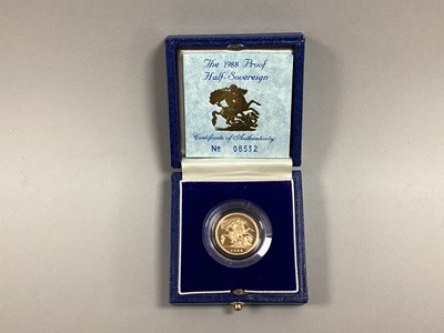 Lot 129 - Royal Mint 1988 Gold Proof Half-Sovereign,...