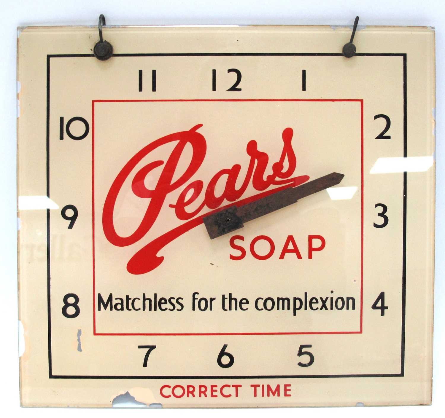 Lot 1308 - Pears Soap Advertising Wall Clock, 30.5cm wide.