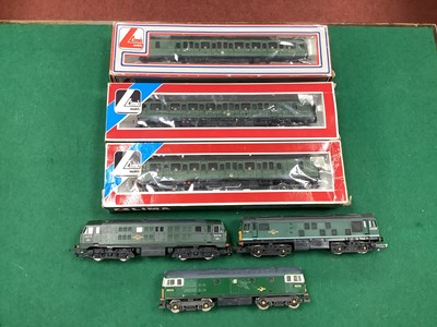 Lot 547 - Three 00 gauge BR Diesel locomotives: a Hornby...
