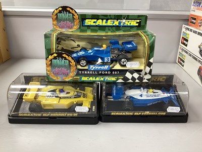 Lot 734 - Three Scalextric 1:32 Scale Formula One Slot...