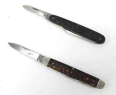 Lot 1317 - Multi Blade Folding Pocket Knives, stag scales,...