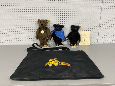 Lot 305 - Three Modern Steiff Bears. Comprising Of "Roby"...