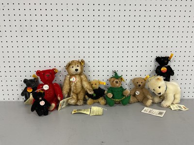 Lot 308 - Nine Miniature Modern Steiff Bears. To Include...