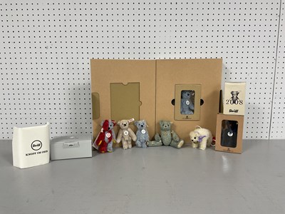Lot 304 - Six Miniature Modern Steiff Bears. To Include...