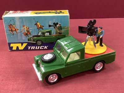 Lot 905 - A Hong Kong Plastic TV Truck Land Rover, by...