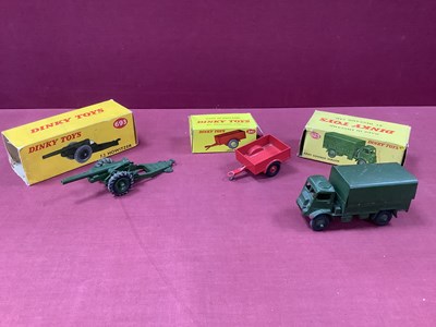 Lot 830 - Three Boxed Original Dinky Toys, No 623 Army...