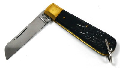 Lot 1352 - A Single Blade Folding Knife, textured scales,...