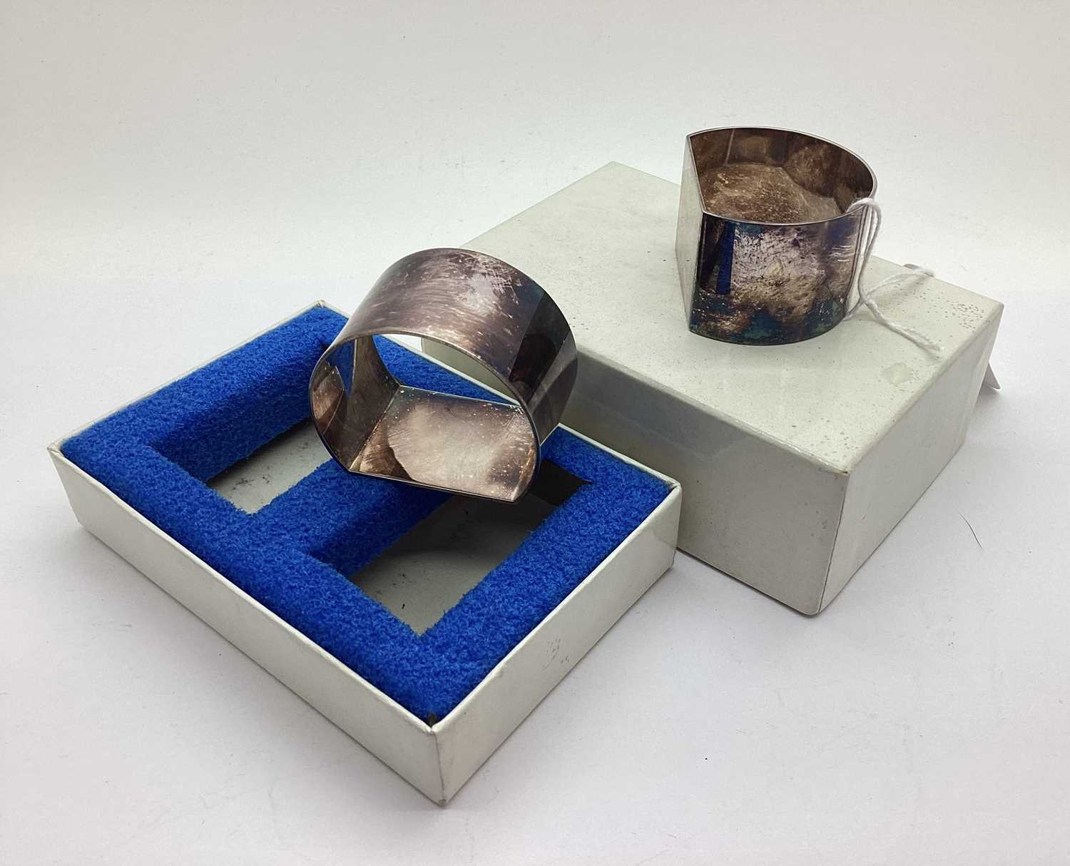 Lot 97 - A Pair of Hallmarked Silver Napkin Rings, DF,...