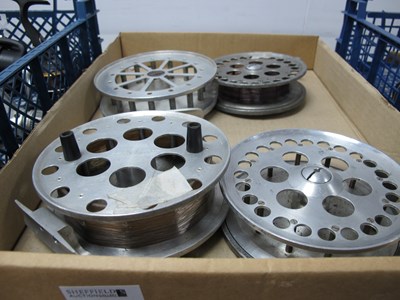 Lot 769 - Four Unknown Centrepin Reels, 5" diameter x 1"...