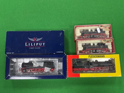 Lot 519 - Four 'HO' Gauge Continental Outline Steam...