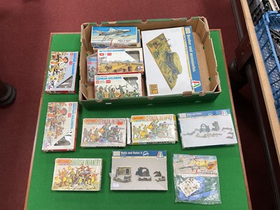 Lot 329 - Fourteen Plastic Model Military Figure,...
